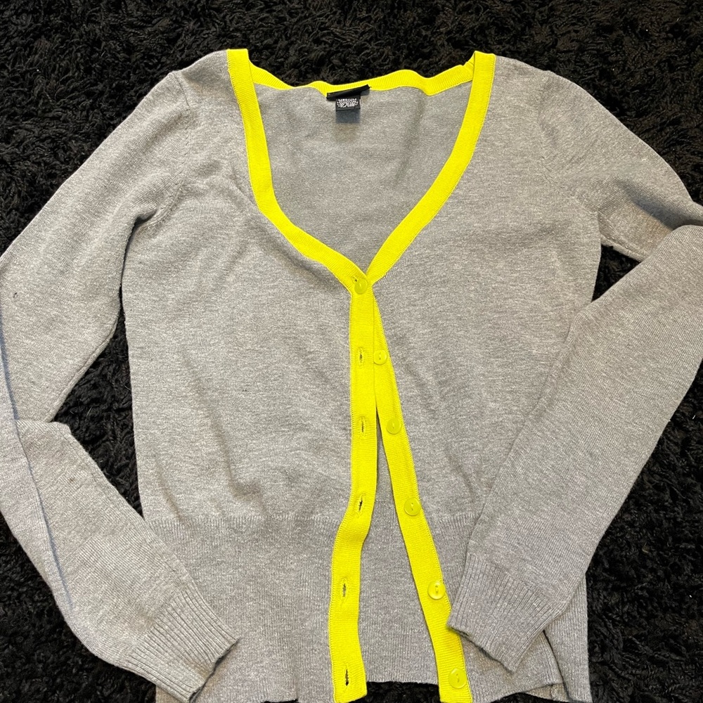 Gray & Neon Cardigan